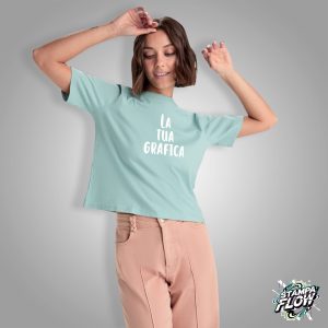 T-shirt Donna Crop Top con Stampa Custom