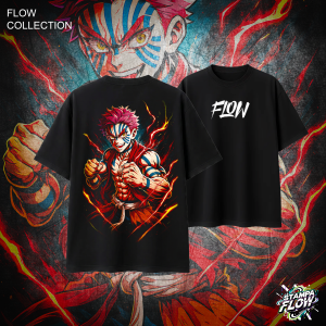 T-Shirt Oversize Akaza Demon Slayer – Flow Collection