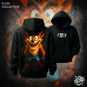 Felpa con cappuccio Crash Bandicoot – Flow Collection