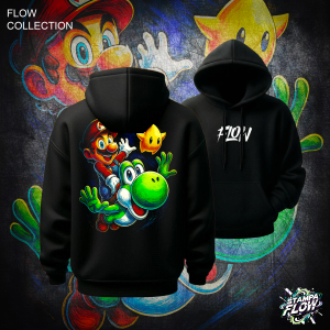 Felpa con cappuccio Mario & Yoshi – Flow Collection