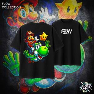 T-Shirt Oversize Mario & Yoshi – Flow Collection