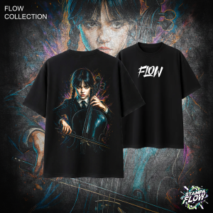 T-Shirt Oversize Mercoledì Addams – Flow Collection