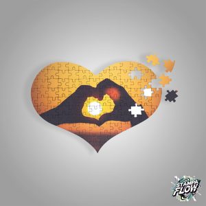 Puzzle a Cuore Personalizzabile in Cartone (119 Tasselli)