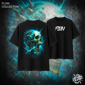 T-Shirt Oversize Electric Skull – Flow Collection
