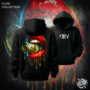 Felpa con cappuccio Mouth Dollar – Flow Collection
