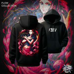 Felpa con cappuccio Blooming Scholar – Flow Collection
