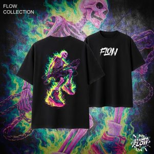 T-Shirt Oversize Electric Skeleton – Flow Collection