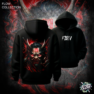 Felpa con cappuccio Crimson Oni – Flow Collection