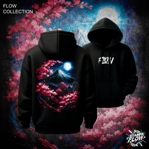 Felpa con cappuccio Fuji Moon – Flow Collection