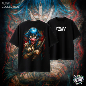 T-Shirt Oversize Cyber Samurai – Flow Collection