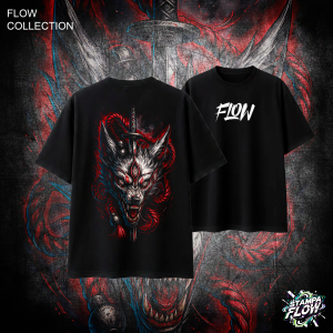 T-Shirt Oversize Demon Wolf – Flow Collection