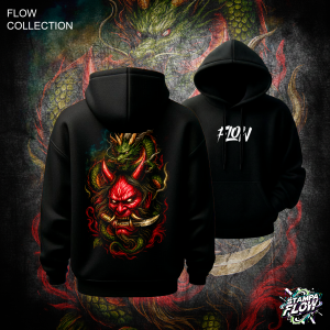 Felpa con cappuccio Oni & Dragon – Flow Collection