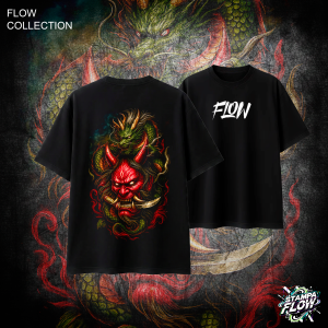 T-Shirt Oversize Oni & Dragon – Flow Collection