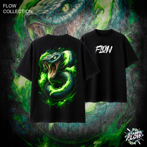 T-Shirt Oversize Toxic Snake – Flow Collection