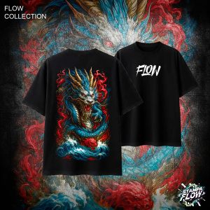 T-Shirt Oversize Dragon Elements – Flow Collection