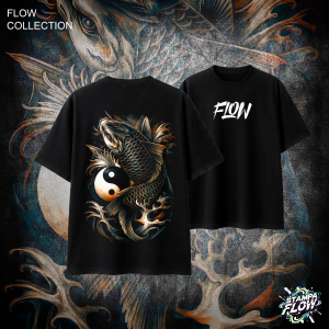 T-Shirt Oversize Yin Yang Koi – Flow Collection
