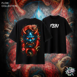 T-Shirt Oversize Blue Oni – Flow Collection