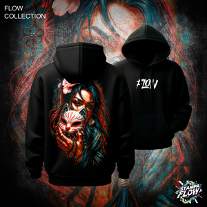 Felpa con cappuccio Kitsune Mask – Flow Collection