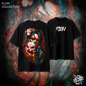 T-Shirt Oversize Kitsune Mask – Flow Collection
