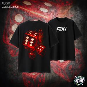 T-Shirt Oversize Red Dice – Flow Collection