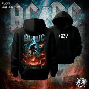 Felpa con cappuccio High Voltage – Flow Collection