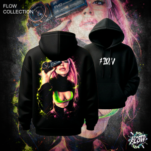 Felpa con cappuccio Acid Smile – Flow Collection
