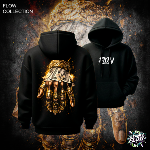 Felpa con cappuccio Golden Hustle – Flow Collection