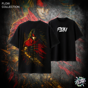 T-Shirt Oversize Crimson Gunner – Flow Collection