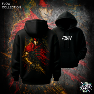 Felpa con cappuccio Crimson Gunner – Flow Collection