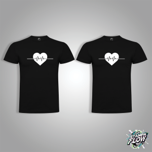 SET T-SHIRT DI COPPIA "I LOVE MY BOYFRIEND/GIRLFRIEND" NERA