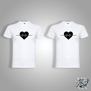 SET T-SHIRT DI COPPIA "I LOVE MY BOYFRIEND/GIRLFRIEND" BIANCA