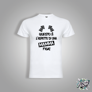 T-SHIRT FESTA DELLA MAMMA "MAMMA FIGA" BIANCA