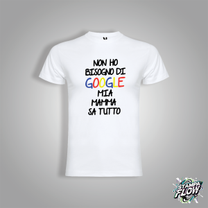 T-SHIRT FESTA DELLA MAMMA "MIA MAMMA SA TUTTO" BIANCA