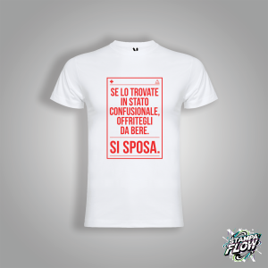 T-SHIRT ADDIO AL CELIBATO "STATO CONFUSIONALE"