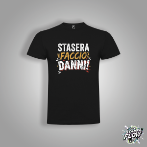 T-SHIRT SPOSO "STASERA FACCIO DANNI!"