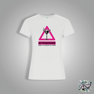 T-SHIRT ADDIO AL NUBILATO "ATTENZIONE IN CORSO"