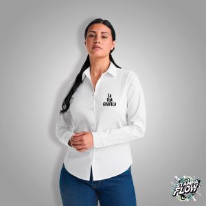 Camicia Elasticizzata Donna a Maniche Lunghe Personalizzabile
