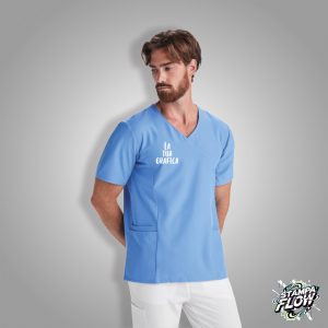 Casacca Sanitaria Uomo in Microfibra Stretch Personalizzabile