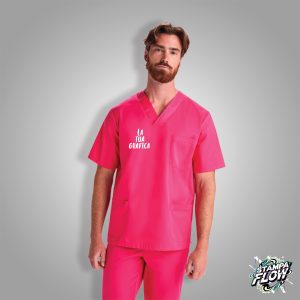 Casacca Sanitaria Unisex a Maniche Corte Personalizzabile