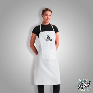 Grembiule Lungo Leggero con Pettorina Personalizzabile