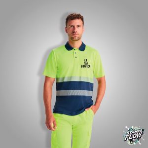 Polo da Lavoro Alta Visibilità Traspirante Personalizzabile