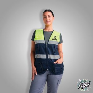 Gilet da Lavoro Multitasche Alta Visibilità Personalizzabile